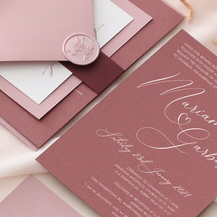 Floral & Coloured Paper Invitations