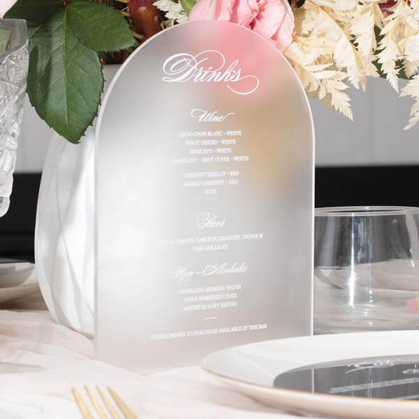 Acrylic Arch Table Numbers